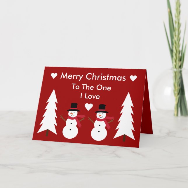 Frohe Weihnachten an die, die ich Liebe Snowmen Ca (Vorderseite)