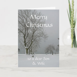 Frohe Weihnachten an einen lieben Sohn & Ehefrau-W