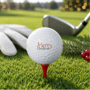 Frohe Weihnachten an Golfer Golfball