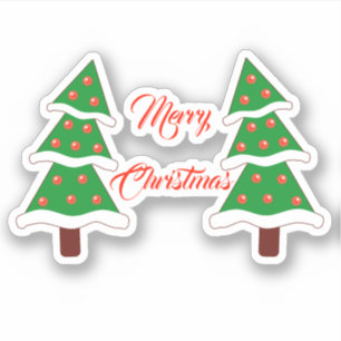 Frohe Weihnachten an Heiligabend! Aufkleber