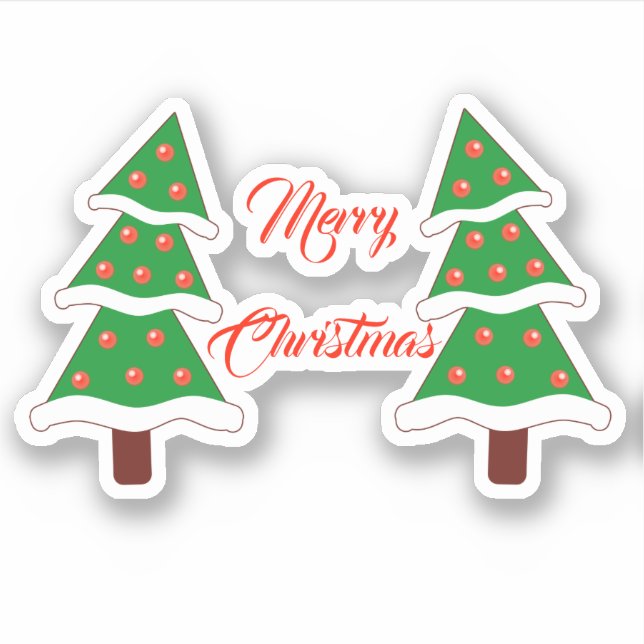 Frohe Weihnachten an Heiligabend! Aufkleber (Vorderseite)