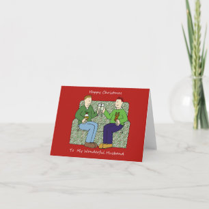 Frohe Weihnachten an Husband Male Couple Karte