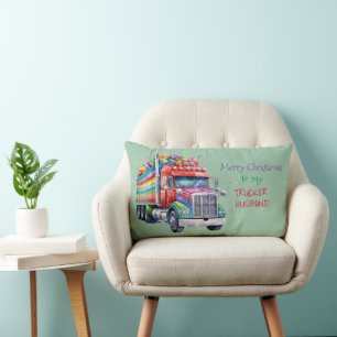 Frohe Weihnachten an mein GAY TRUCKER HUSBAND Lendenkissen