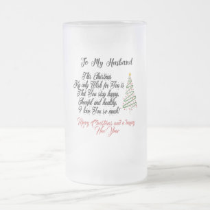 Frohe Weihnachten an meinen Mann Frosted Glass Be Mattglas Bierglas