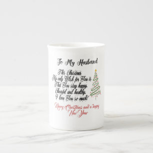 Frohe Weihnachten an meinen Mann Prozellantasse