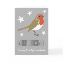 Frohe Weihnachten an My Lovely Ehemann Robin Card