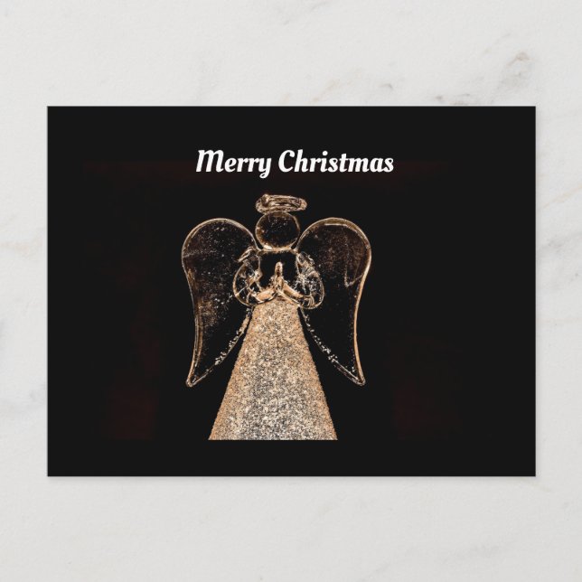 Frohe Weihnachten Angel Black/Gold (Vorderseite)