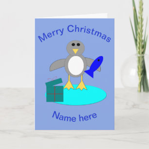 Frohe Weihnachten Angel-Pinguin-Karte