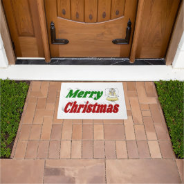 Frohe Weihnachten Angel rot grüne Typografie Fußmatte
