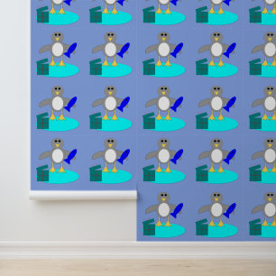 Frohe Weihnachten Angelpinguin Gemustert Tapete