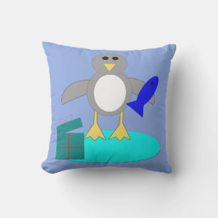 Frohe Weihnachten Angelpinguin Outdoor Pillow Kissen