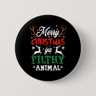 Frohe Weihnachten Animal Filthy Ya Xmas Pajama Button