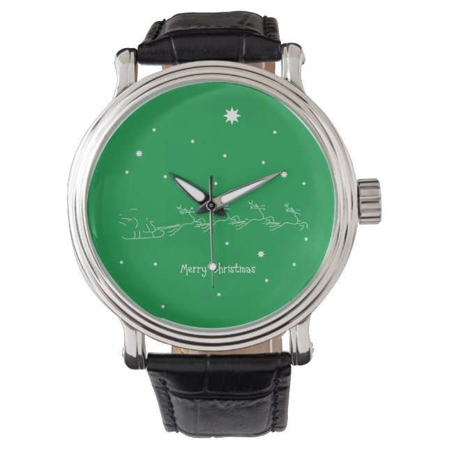 Frohe Weihnachten Armbanduhr (Vorderseite)