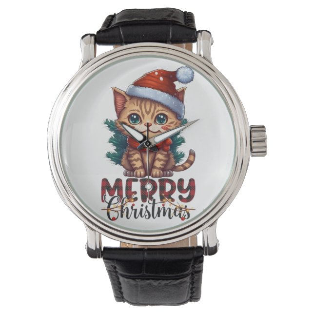 Frohe Weihnachten Armbanduhr (Vorderseite)
