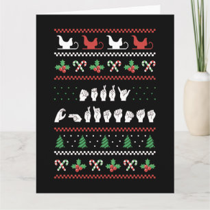 Frohe Weihnachten - ASL American Sign Language I Karte