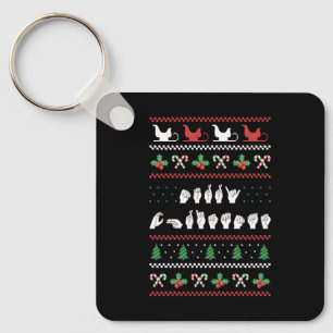 Frohe Weihnachten - ASL American Sign Language I Schlüsselanhänger