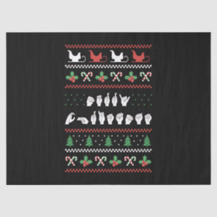 Frohe Weihnachten - ASL American Sign Language I Seidenpapier