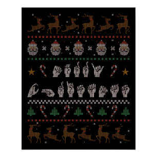 Frohe Weihnachten - ASL American Sign Language II Poster