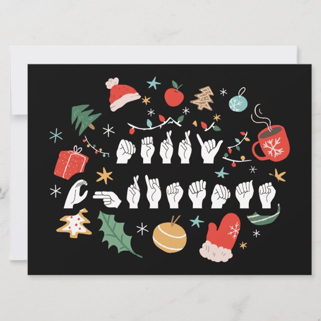 Frohe Weihnachten - ASL American Sign Language III (Vorderseite)