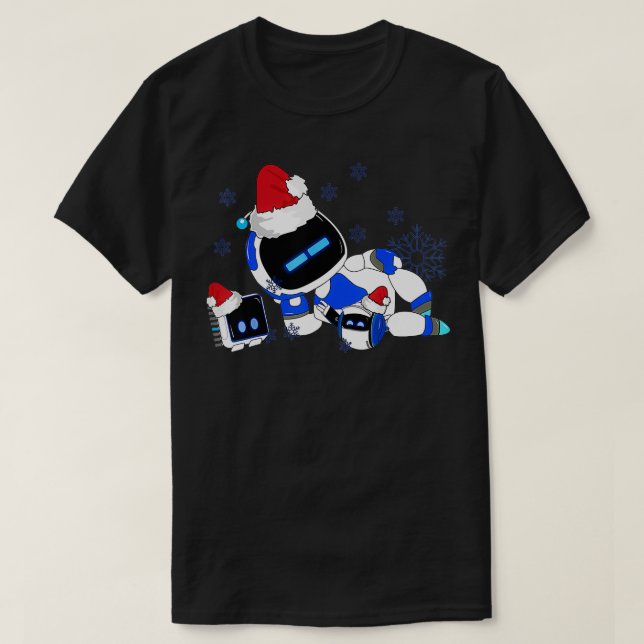 Frohe Weihnachten Astrobot Funny Sweat T-Shirt (Design vorne)
