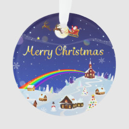 Frohe Weihnachten auf dem Vollmond Ornament