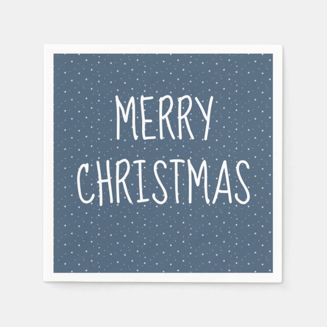 Frohe Weihnachten auf den Sternen Serviette (Vorderseite)