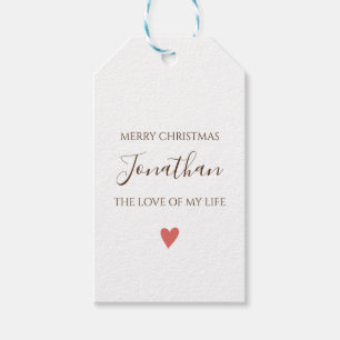 Frohe Weihnachten auf Ihre LIEBE angepasst Geschenkanhänger