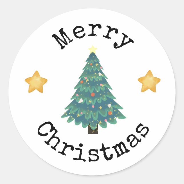Frohe Weihnachten Aufkleber (Vorderseite)
