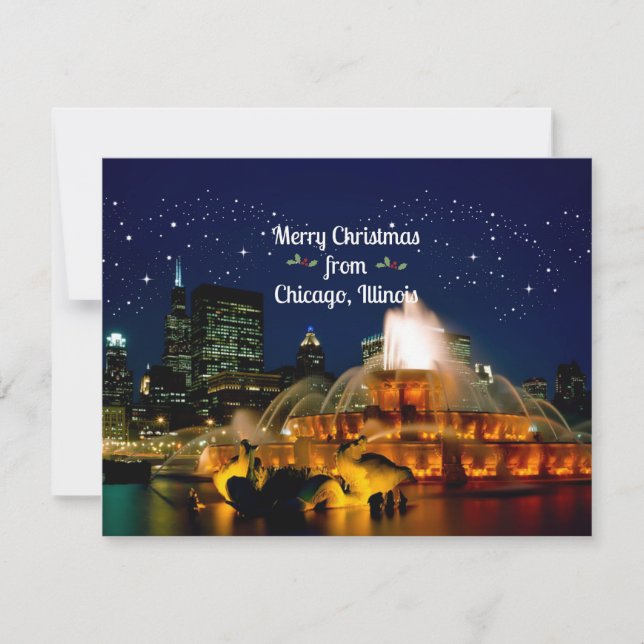 Frohe Weihnachten aus Chicago, Illinois (Vorderseite)