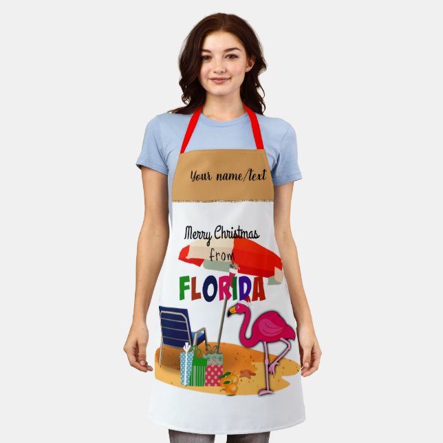 Frohe Weihnachten aus dem Muster Florida, Schürze (Getragen)