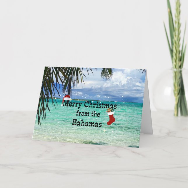 Frohe Weihnachten aus den Bahamas Karte (Vorderseite)