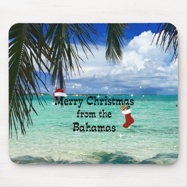 Frohe Weihnachten aus den Bahamas Mousepad (Vorne)