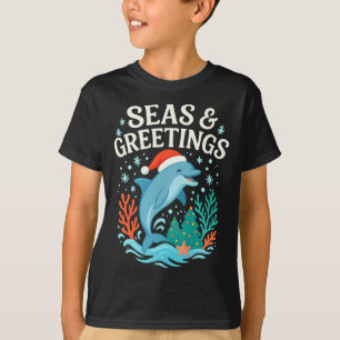 Frohe Weihnachten aus den Tiefen der Ozeane und Gr T-Shirt