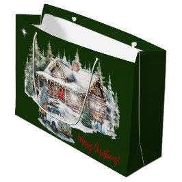 Frohe Weihnachten aus der Hütte Urlaub Große Geschenktüte