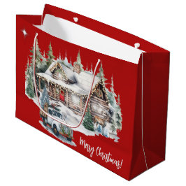 Frohe Weihnachten aus der Hütte Urlaub Große Geschenktüte