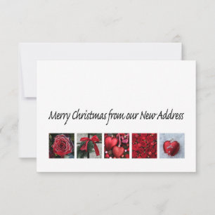 Frohe Weihnachten aus der neuen Adresskarte Einladung