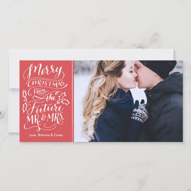 Frohe Weihnachten aus der Zukunft Mr. und Mrs. (Vorderseite)