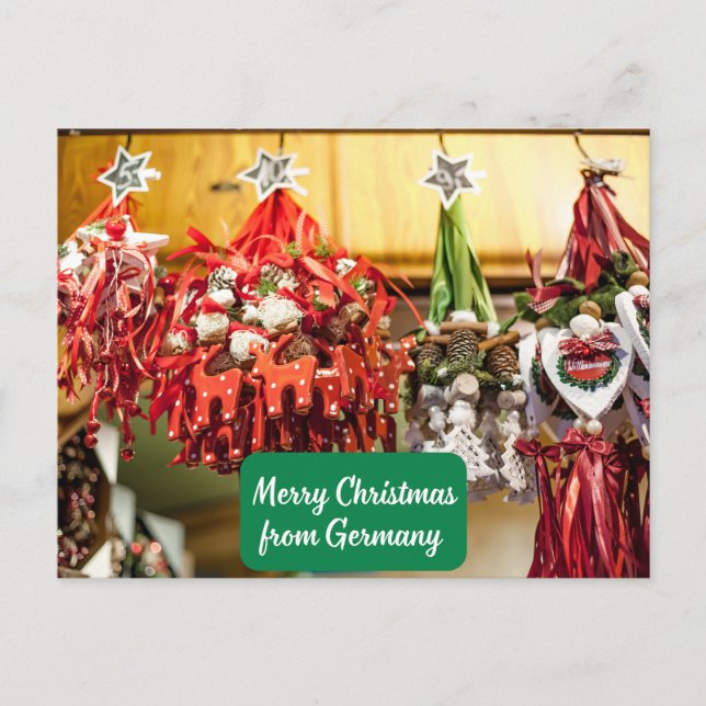 Frohe Weihnachten aus Deutschland - deutsche Ornam (Vorderseite)