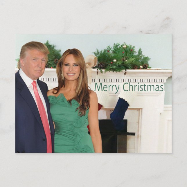 Frohe Weihnachten aus Donald und Melania (Vorderseite)