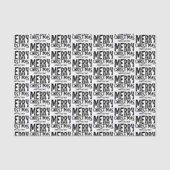 Frohe Weihnachten aus einem Fernglas Seidenpapier (Vorderseite)