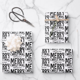 Frohe Weihnachten aus einer Fernschrottierungspapi Geschenkpapier Set