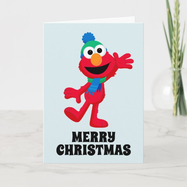 Frohe Weihnachten aus Elmo Karte (Vorderseite)