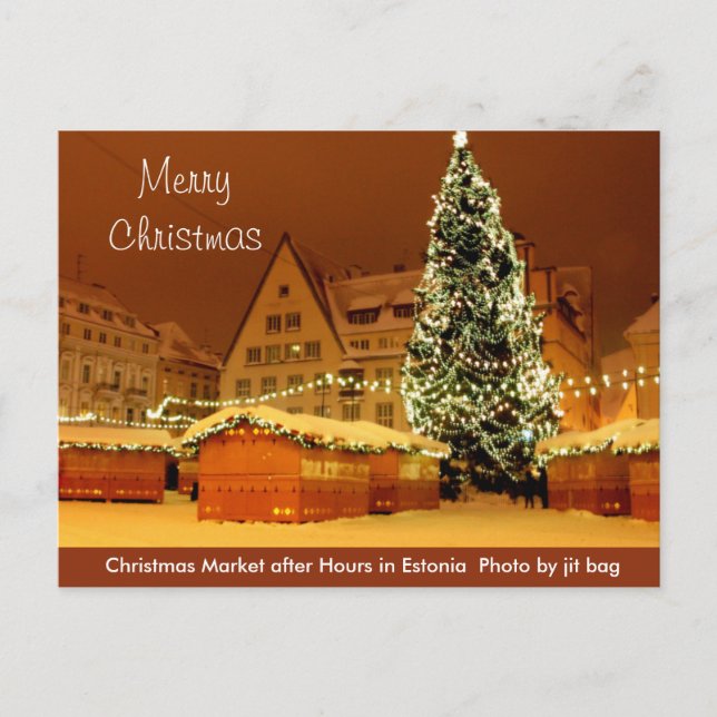Frohe Weihnachten aus Estland Postcard (Vorderseite)