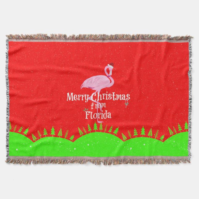Frohe Weihnachten aus Florida Decke (Vorderseite)