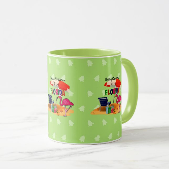 Frohe Weihnachten aus Florida, farbenfrohe Gestalt Tasse (VorderseiteRechts)
