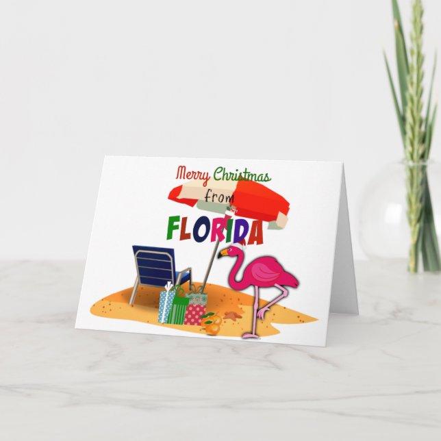 Frohe Weihnachten aus Florida Karte (Vorderseite)