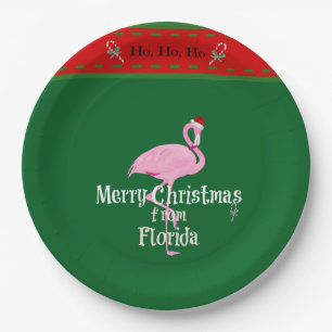 Frohe Weihnachten aus Florida Pappteller