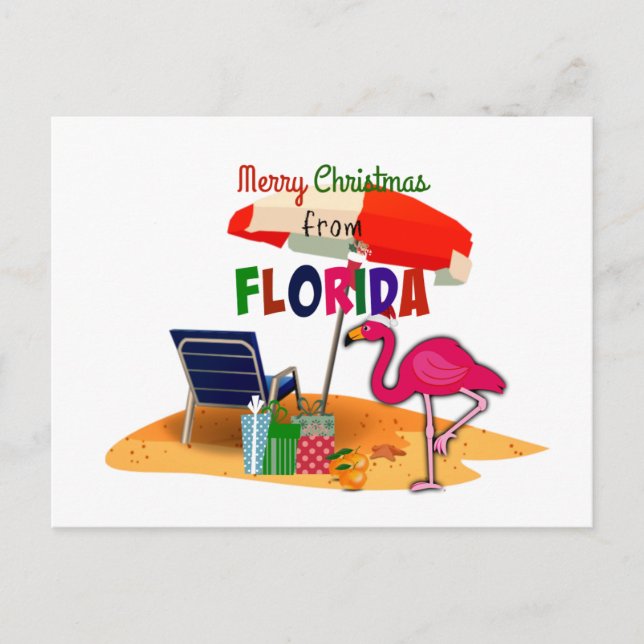 Frohe Weihnachten aus Florida Postkarte (Vorderseite)