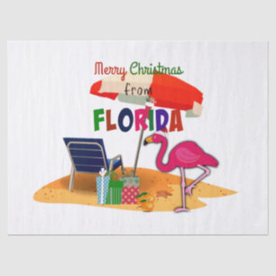 Frohe Weihnachten aus Florida Seidenpapier