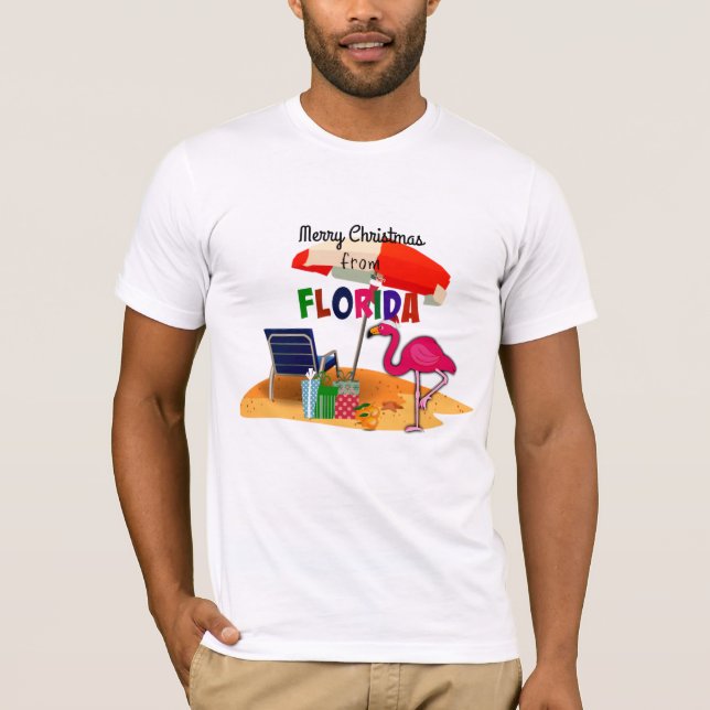 Frohe Weihnachten aus Florida T-Shirt (Vorderseite)